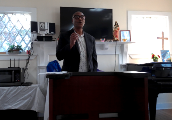 Anthony Graves, Reentry Resource Advocate, speaks at St. Joseph's Clubhouse 